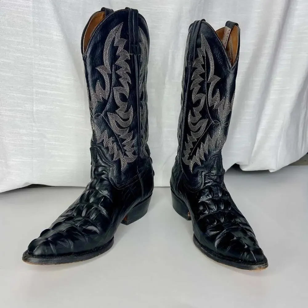 Vintage La Cabaña West Cowhide Vaqueros Boots